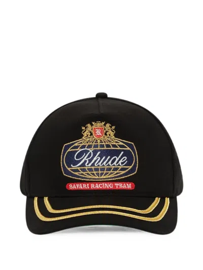 Rhude Safari Crest Hat In Black