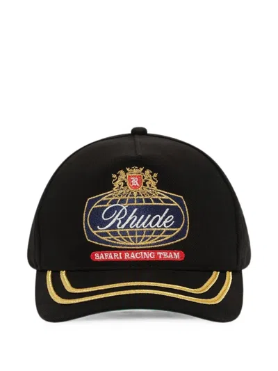 Rhude Safari Crest Hat In Black