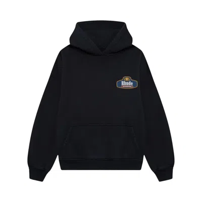Pre-owned Rhude Safari Crest Hoodie 'black/blue/red' | Men's Size M