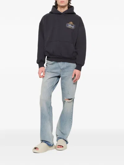 Rhude Safari Crest Hoodie For Men In Blue
