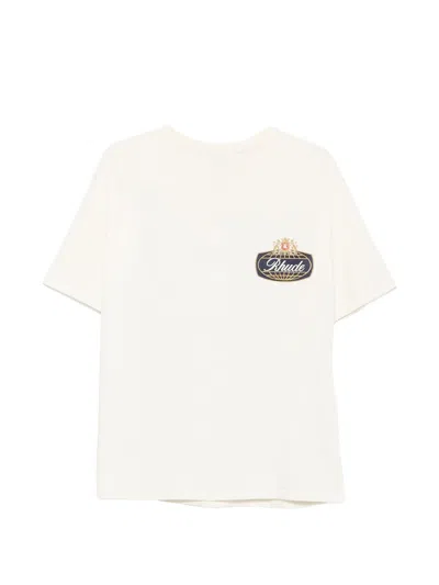 Rhude Safari Crest Graphic T-shirt In White