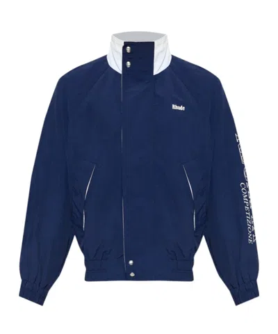 Rhude Sailing Competition Track Jacket In Blue