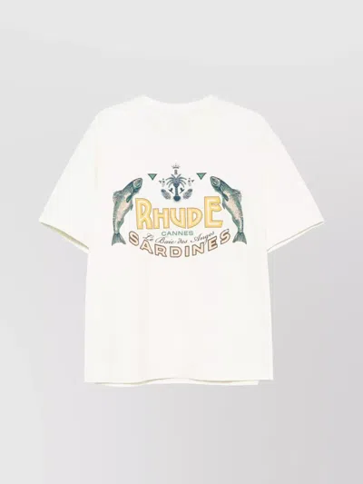 RHUDE SARDINES GRAPHIC PRINT T-SHIRT