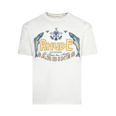 Pre-owned Rhude Sardines Tee 'vintage White' | Men's Size S