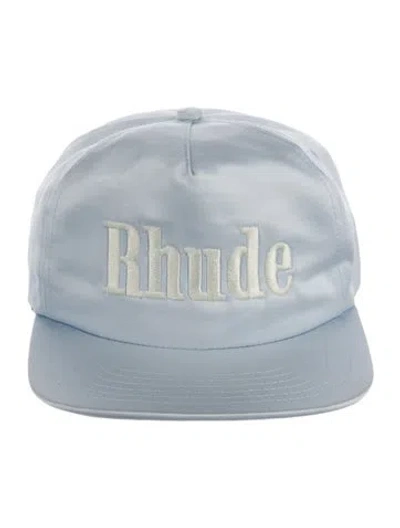 Pre-owned Rhude Satin Baseball Hat In Blue