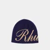 Rhude Bonnet Script -  - Coton - Bleu In Blue