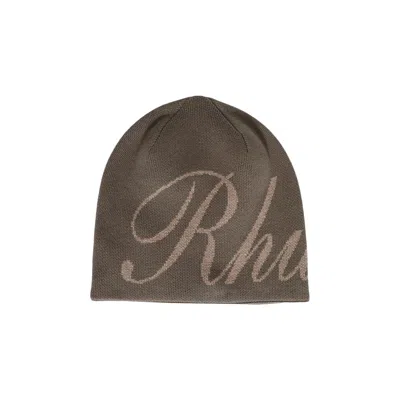 Pre-owned Rhude Script Beanie 'brown/tan' | Men's Size Onesize