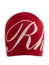 Rhude Script Beanie In Red