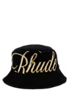 Rhude Textured Fabric Wide Brim Bucket Hat