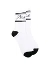 Rhude Script Logo-intarsia Socks In Pink