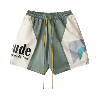 Pre-owned Rhude Senna Flight Short 'sage/creme' | Brown | Men's Size L