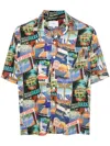 Rhude Graphic Print T-shirt With Patch Pocket In Multicolor