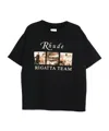 Rhude Classic Black T-shirt With Crew Neckline And Timeless Appeal In Black