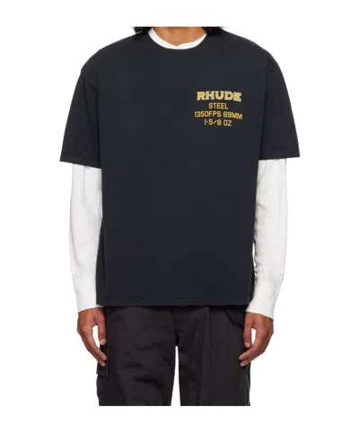 Rhude Short-sleeved T-shirt In Black