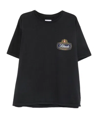 Rhude Short-sleeved T-shirt In Black