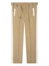 Rhude Side-stripe Elastic-waist Track Pants In Neutral