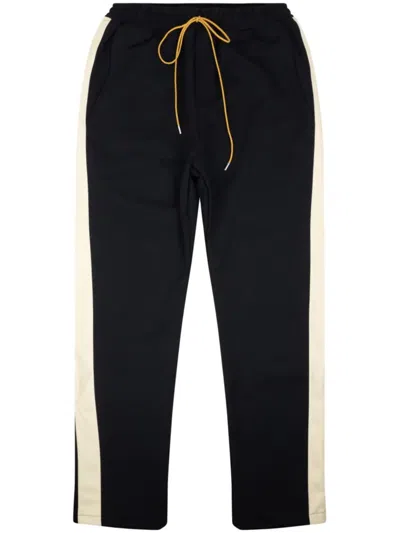 Rhude Side-stripe Straight-leg Track Pants In Blue