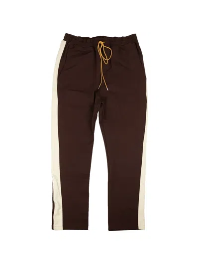Rhude Side-stripe Track Pants In Brown