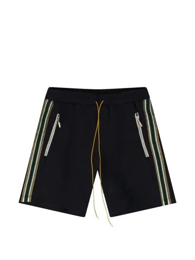 Rhude Side-stripe Shorts In Black