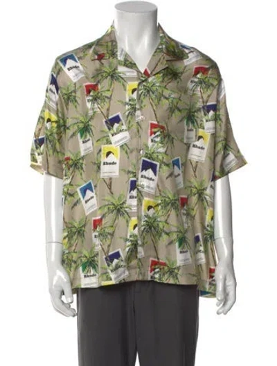 Pre-owned Rhude Silk Printed Shirt W/ Tags In Neutral