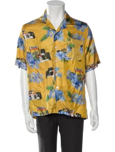 Pre-owned Rhude Silk Printed Shirt W/ Tags In Yellow