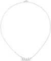 Rhude Silver Logo Necklace In 0124 Silver