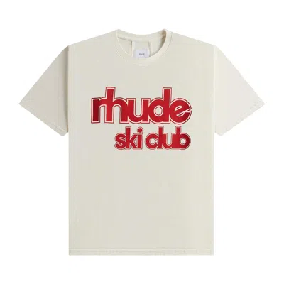 Pre-owned Rhude Ski Club Tee 'vintage White' | Men's Size Xxl