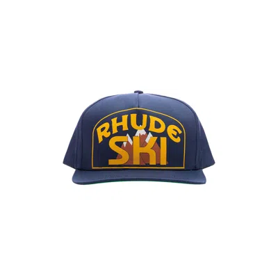 Pre-owned Rhude Ski Structure Hat 'navy' | Blue | Men's Size Onesize