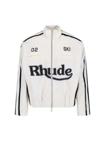 Rhude Logo-print Jacket In White
