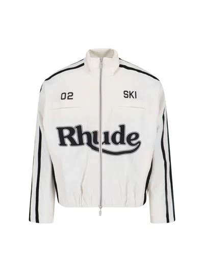 Rhude Logo-print Jacket In White