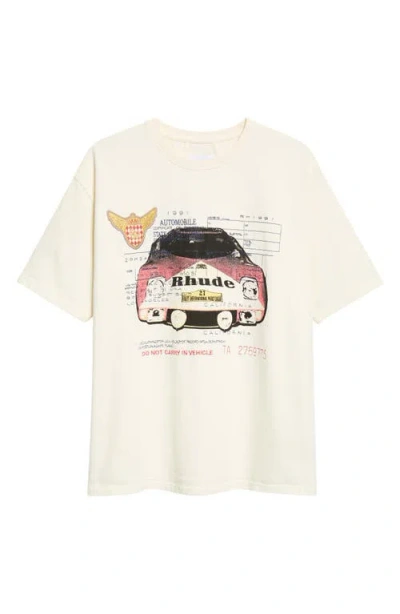 Rhude Slip Graphic T-shirt In Neutral