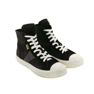 Rhude Sneakers With Leather Inserts In Black