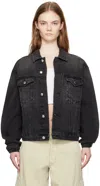 Rhude Ssense Exclusive Black Denim Jacket In 0372 Black
