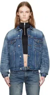 Rhude Ssense Exclusive Blue Denim Jacket In 1306 Light Indigo