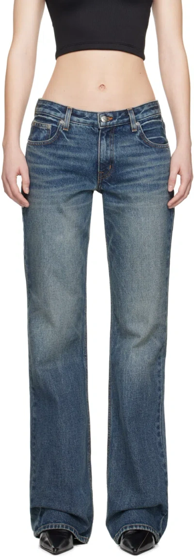 Rhude Ssense Exclusive Blue Jeans In 1305 Dark Indigo