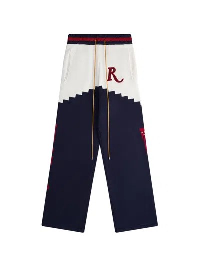 Rhude St. Croix Intarsia-knit Straight-leg Trousers In Multi