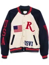 Rhude St. Croix Varsity Jacket In Neutrals