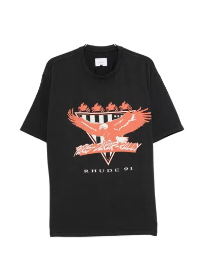 Rhude Stage Racing Graphic-print T-shirt In Black