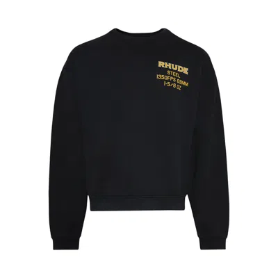 Pre-owned Rhude Steel Crewneck 'vintage Black'