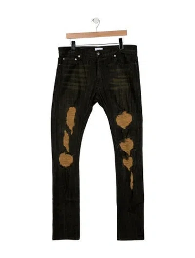 Pre-owned Rhude Straight-leg Jeans In Black