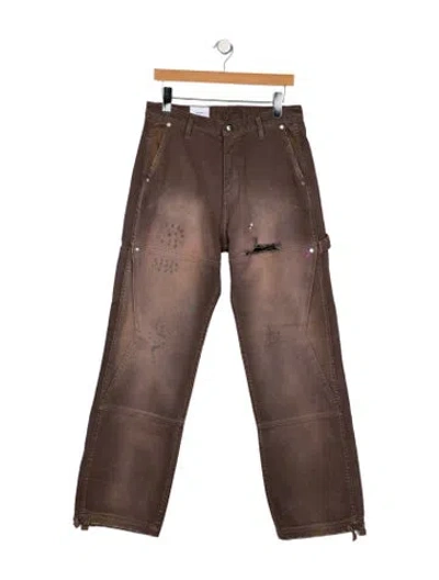 Pre-owned Rhude Straight-leg Jeans In Grey
