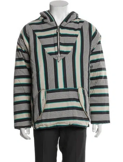 Pre-owned Rhude Striped Jacket In Blue