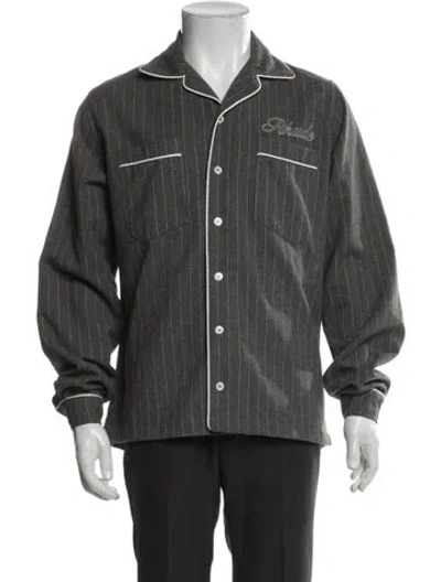 Pre-owned Rhude Striped Jacket In Gray