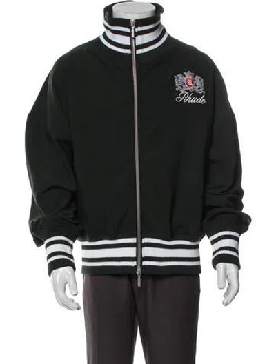 Pre-owned Rhude Striped Varsity Jacket In Green