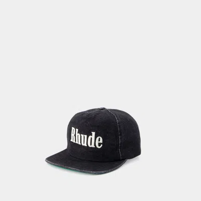 Rhude Structured 1 Cap -  - Cotton - Black