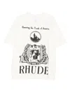 Rhude Relaxed Fit American Youth Graphic T-shirt In White