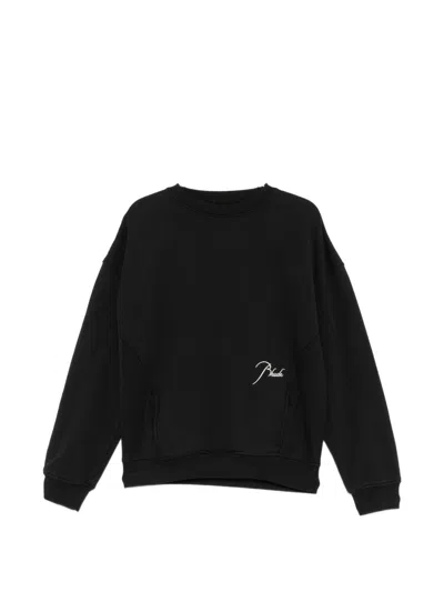 Rhude Sweater With Embroidered Logo In Black