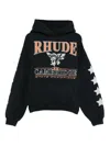 Rhude Crewneck Sweater With Front Graphic Print In Black