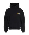 Rhude Loose-fit Hooded Sweatshirt With Ribbed Cuffs In Blue