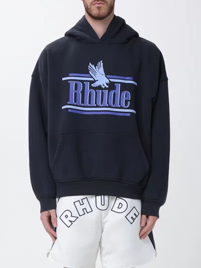 Rhude Sweatshirt Men In Blue